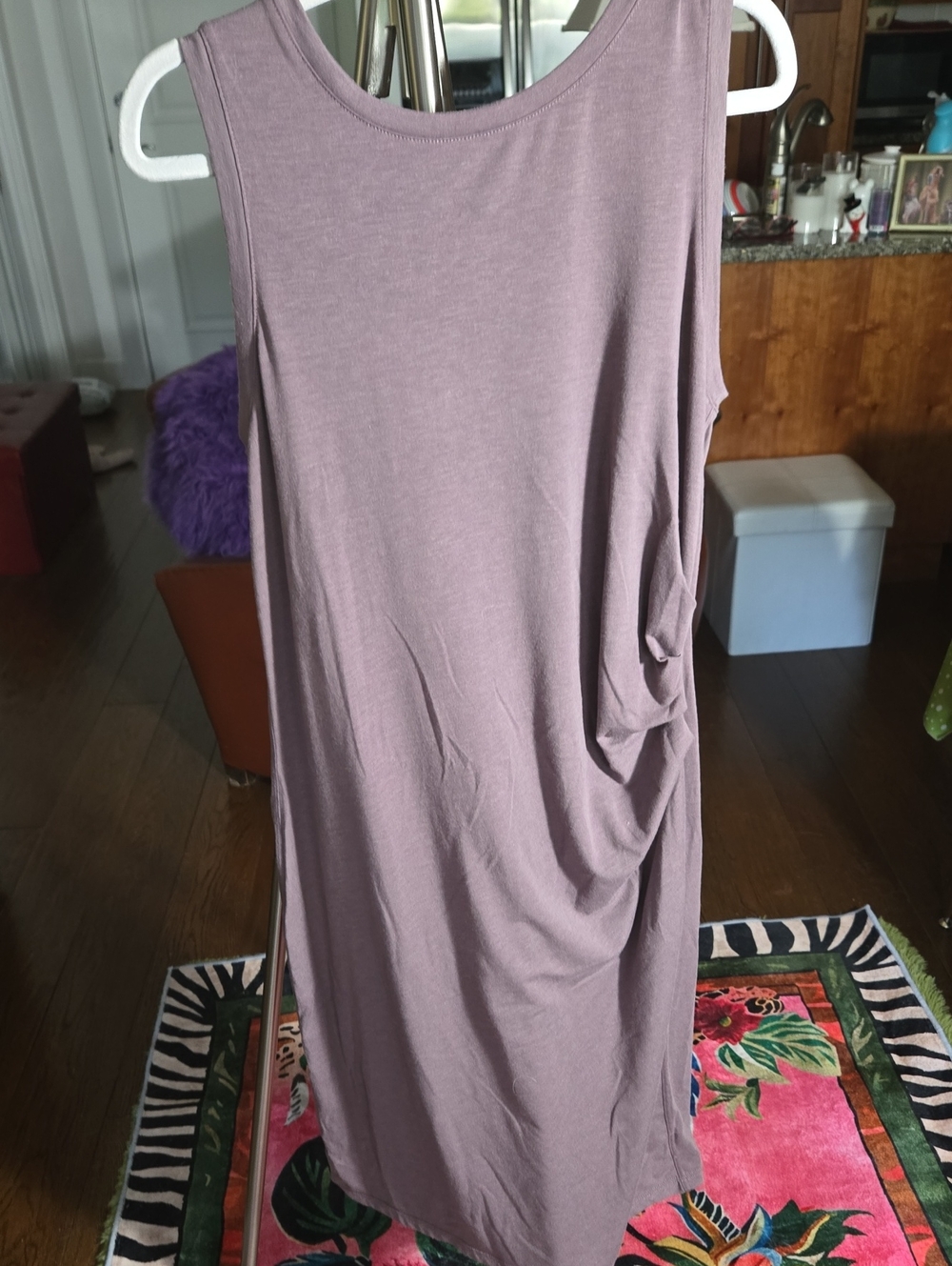 MEC Sleeveless Twist-Side Tank Dress in Mauve